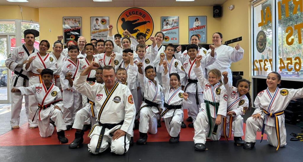 Children practicing martial arts in Windermere, developing lifelong discipline, focus, and self-respect.